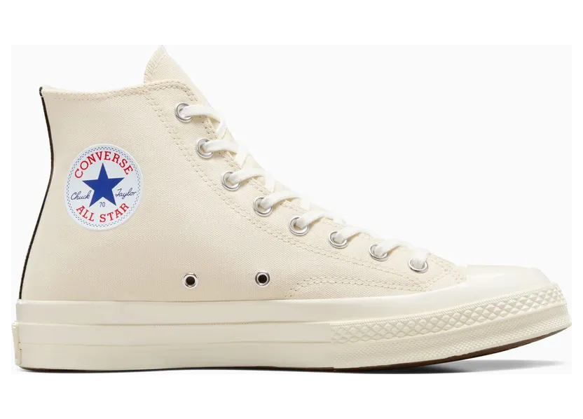 Converse x Comme des Garçons PLAY Chuck 70 Milk/White/High Risk Red (A08792C)