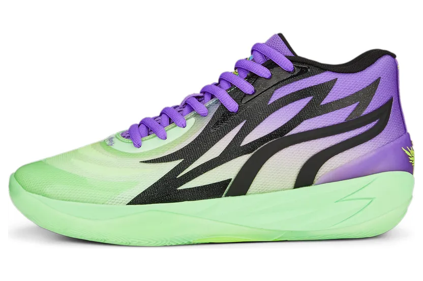 Puma x RICK AND MORTY MB.02 basketbalschoenen Groen/Geel (377411-02)