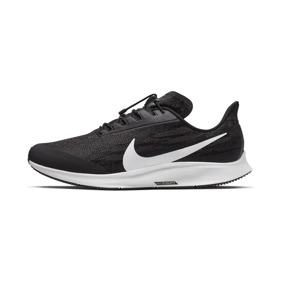 Nike Pegasus 36 FlyEase (extra breed) “Black / Thunder Grey / White” (BV0612-001)