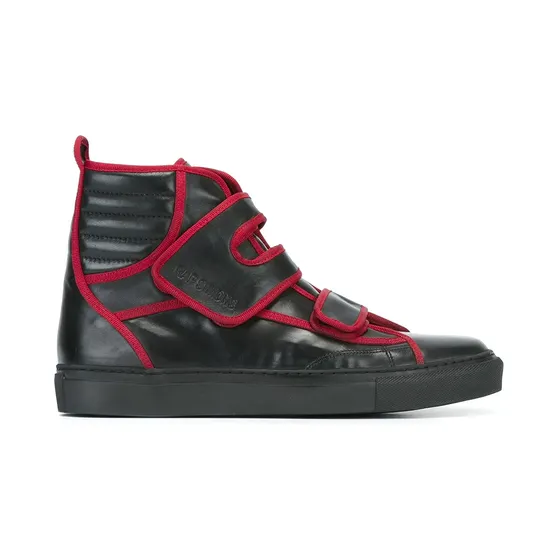 Raf Simons High-Top-Sneakers mit Kontrastpaspeln “Black” (1629104500109951)