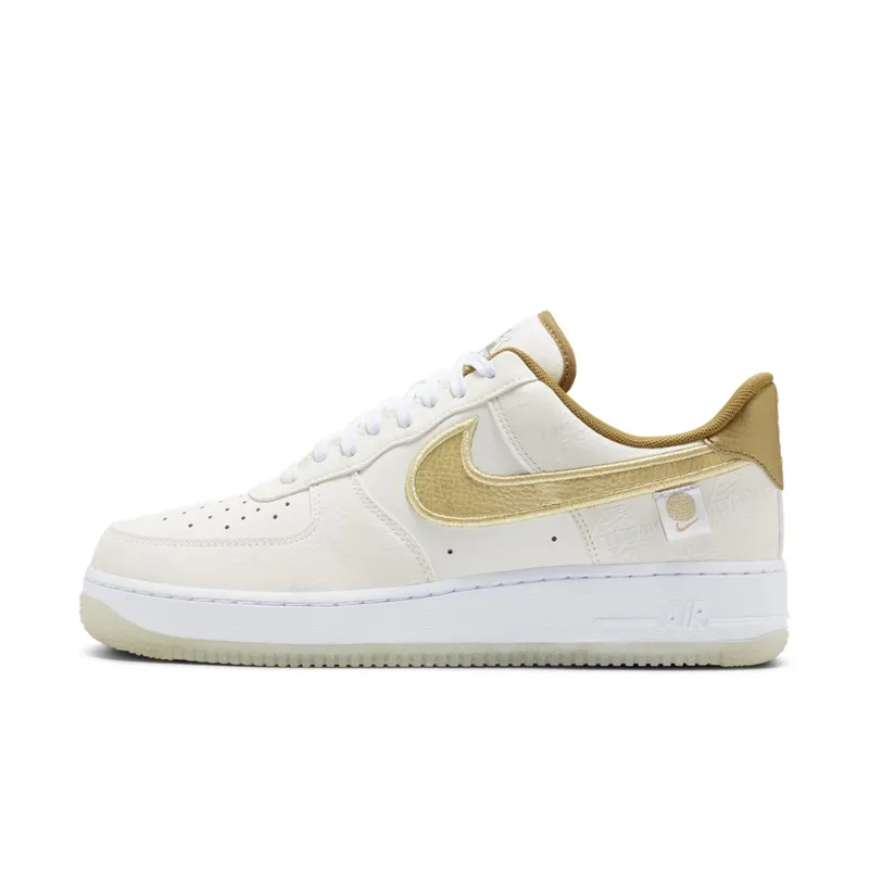 Nike  Air Force 1 Low Worldwide Katakana Gold White/Platinum Tint-Pure Platinum-Metallic Gold (DA1343-170)