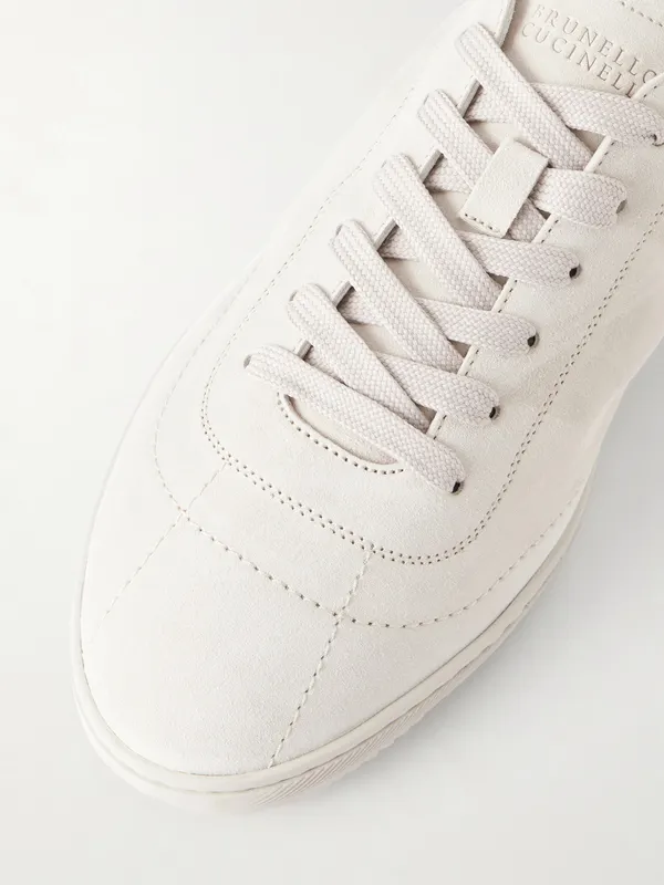 Brunello Cucinelli Suede Sneakers Off-white (MPUCAHN345) (5)