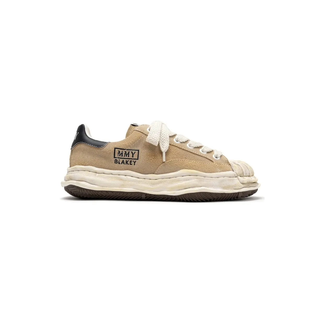Maison Mihara Yasuhiro Blakey OG Sole Vintage Suede Low White Beige (A15FW728-WHT)