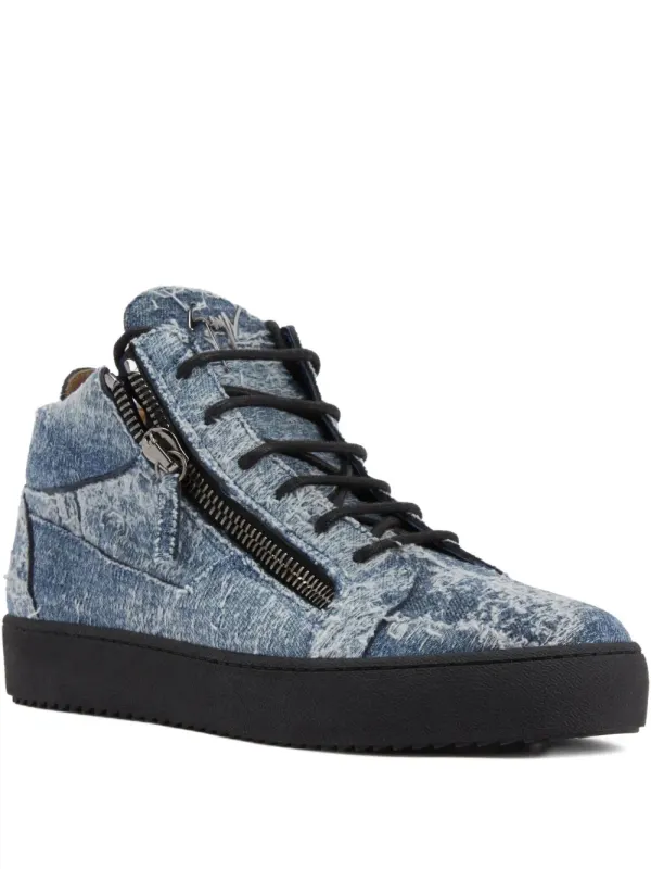 Giuseppe Zanotti Kriss high-top sneakers with rits – Blue (RU50005001)