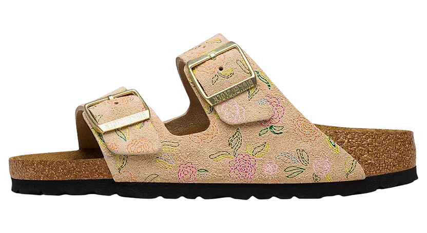 Birkenstock Arizona Suede Leather “Sandcastle Flower Print” (1031694)