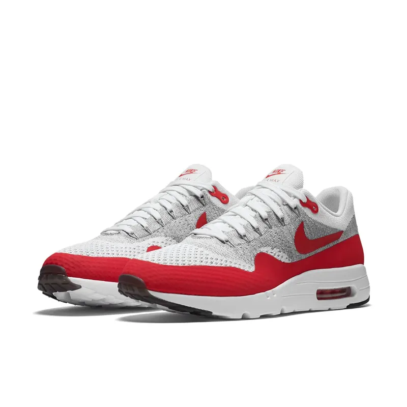 Nike Air Max 1 Flyknit OG White/University Red-Pure Platinum-Cool Grey-Wolf Grey-Black (843384-101)