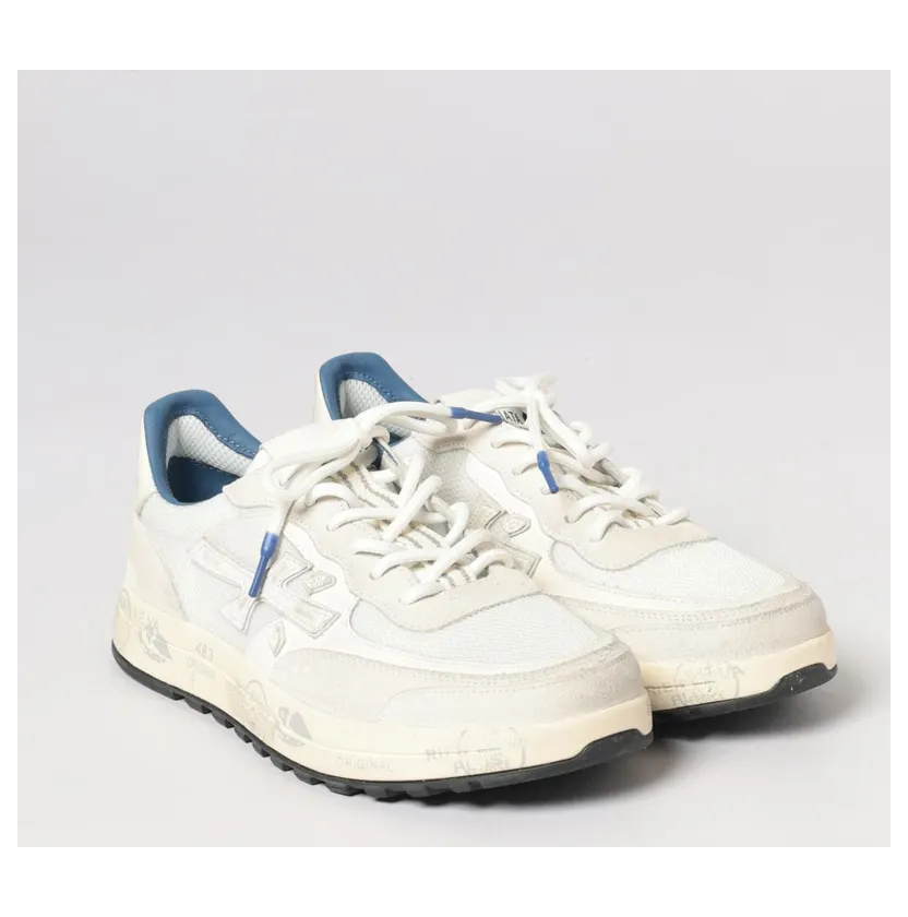 Premiata Nous Perforated Suede Sneakers White 2 (NOUS8234)