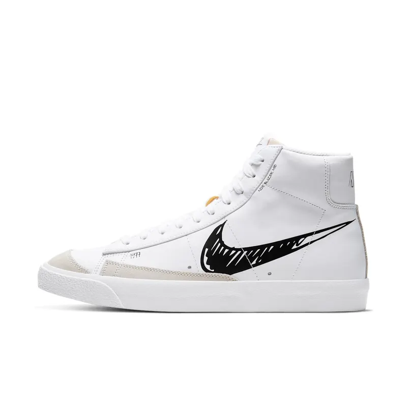 Nike Blazer Mid 77 Sketch White Black Summit White/Black-Sail (CW7580-101)