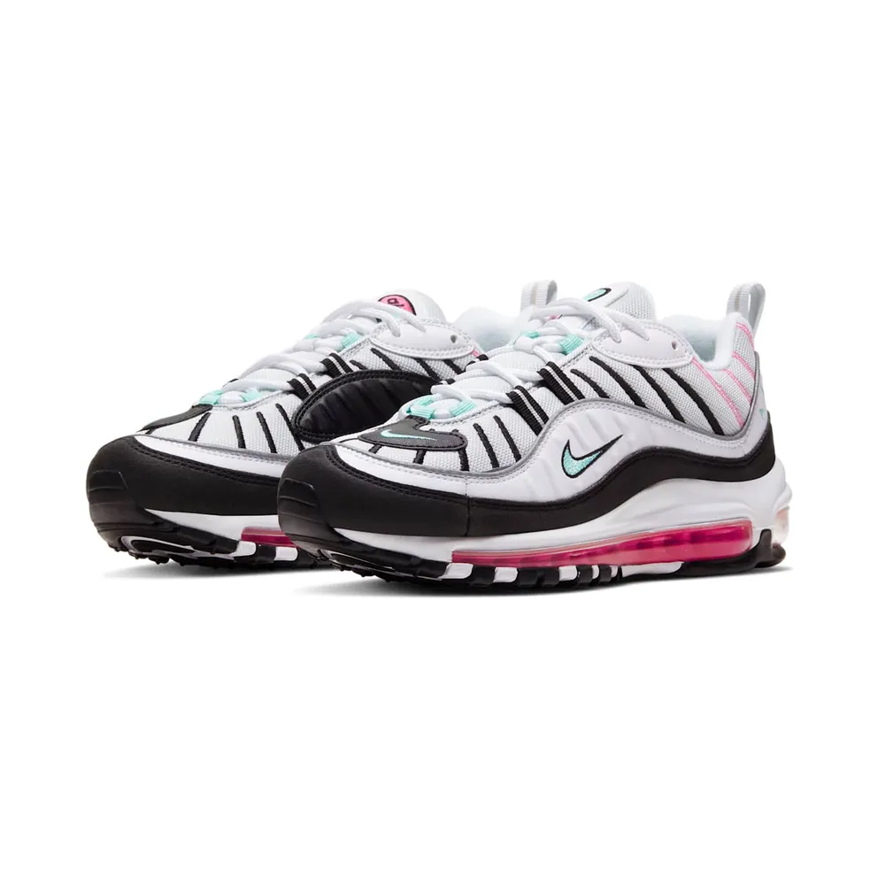 Nike Air Max 98 South Beach (W) Pure Platinum/Black-Pink Blast-Aurora Green (AH6799-065)