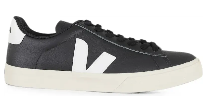 Veja Black & White Leather Campo Sneakers (CP0501215)