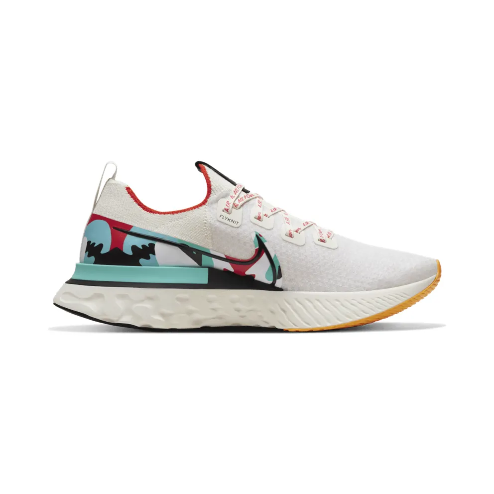 Nike React Infinity Run Flyknit A.I.R Sail Sail/Track Red-Laser Orange-Black (CV9312-100)