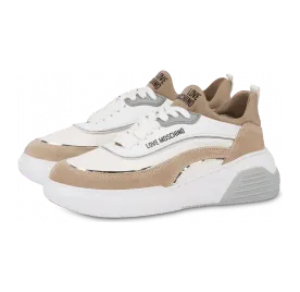 Moschino Sneaker Aus Nylon Und Spaltleder Mirror Details (POLJA15845G0FJH510A)