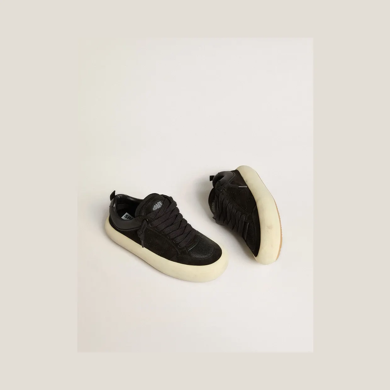 Golden Goose Space-Star Cube In Black Suede With Perforated Star (GMF00807.F007093.90100) (2)