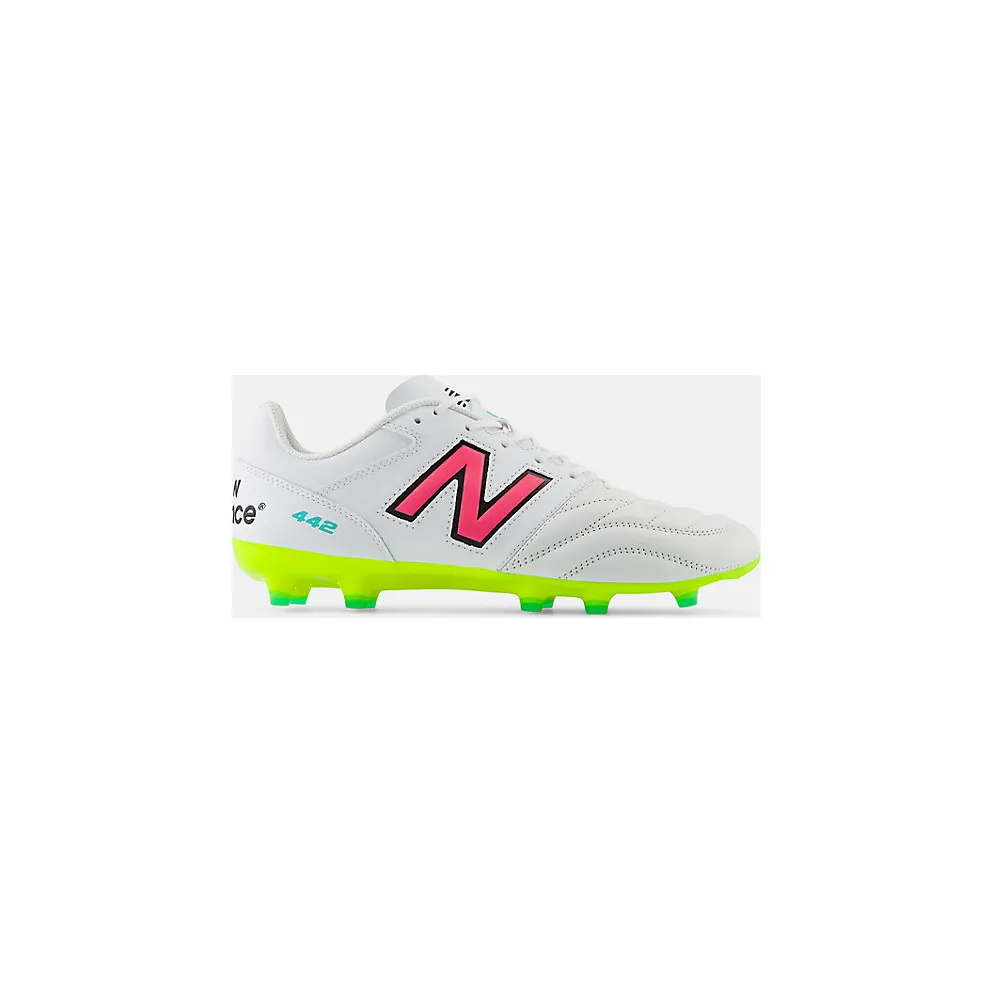 New Balance 442 v2 Team FG White Hi-Lite Neon Pink (MS42FWH2)