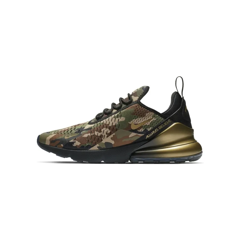 Nike Air Max 270 Doernbecher (2018) Black/Metallic Gold-Medium Olive-Fauna Brown-Desert (BV7112-001)