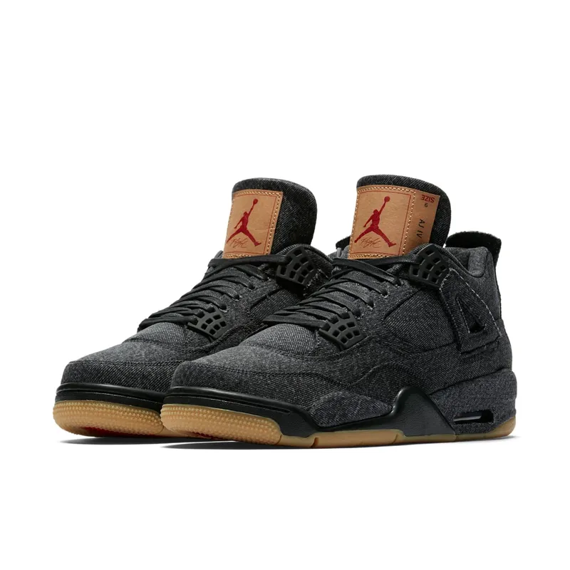 Air Jordan x Levi’s Nike AJ IV 4 Denim Levis Black/Black (With Levis Tag) (2018) (AO2571-001)