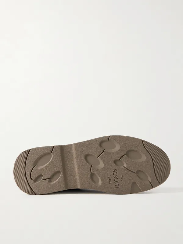 Berluti Échappée Scritto Suede Slip-On Blue (S6272-001)
