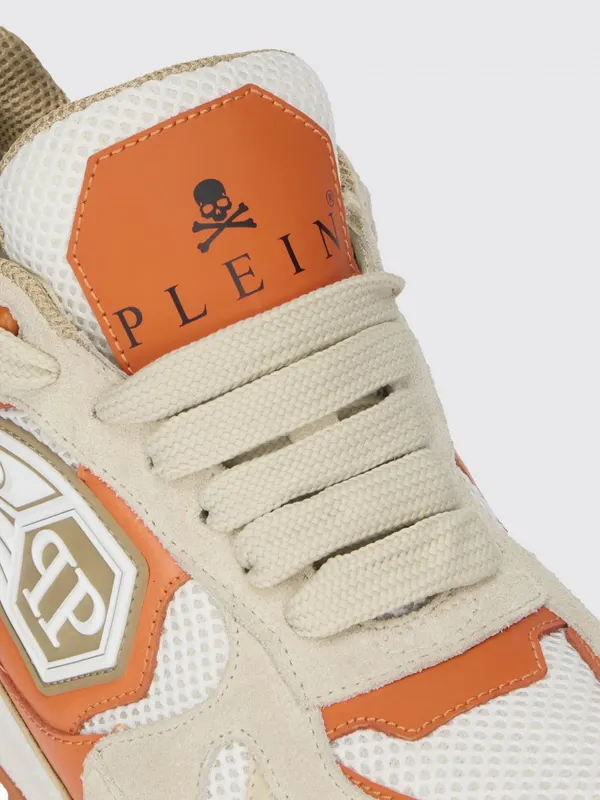 Philipp plein Leather and Mesh Sneakers Beige (SAFSMSC4074PLE022N06) (3)