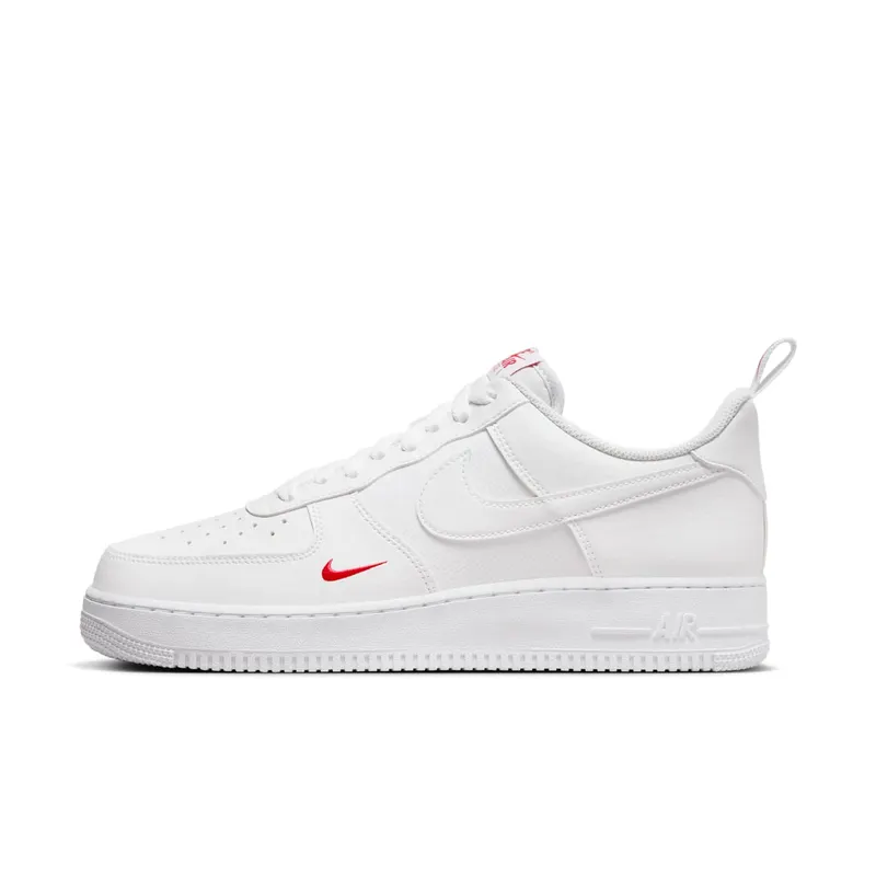 Nike Air Force 1 Low ’07 SE White Red Mini Swoosh (FZ7187-100)