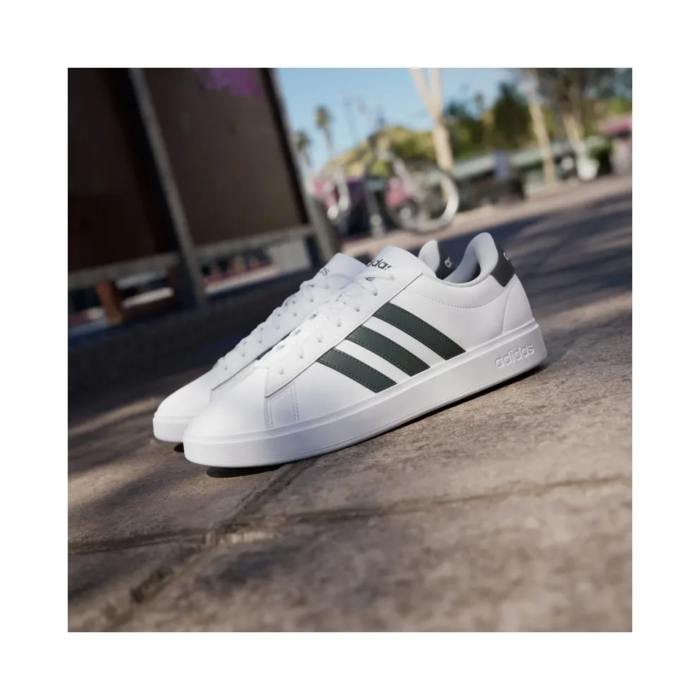 Adidas Grand Court Cloudfoam Comfort Cloud White / Shadow Green / Carbon (GW9204)