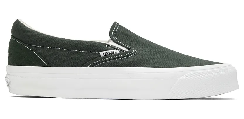 Vans Green Asdum Edition OG Classic Slip-On Sneakers (VN0A32QN72C)