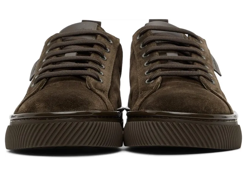 Gianvito Rossi Khaki Suede Low-Top DARK OLIVE+DARK OLIV (S25285-M1DKO-SUC) (2)