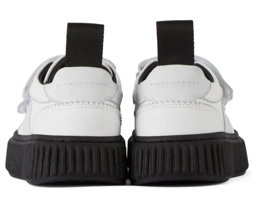 MM6 Maison Margiela Kids White Velcro Low Sneakers (68976) (2)