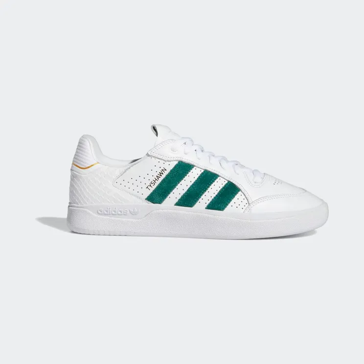 adidas Tyshawn Low Cloud White / Collegiate Green / Gold Metallic (GY6954)