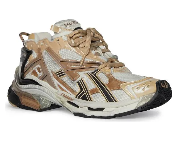Balenciaga Runner Beige Black White (677403W3RB39891) (2)