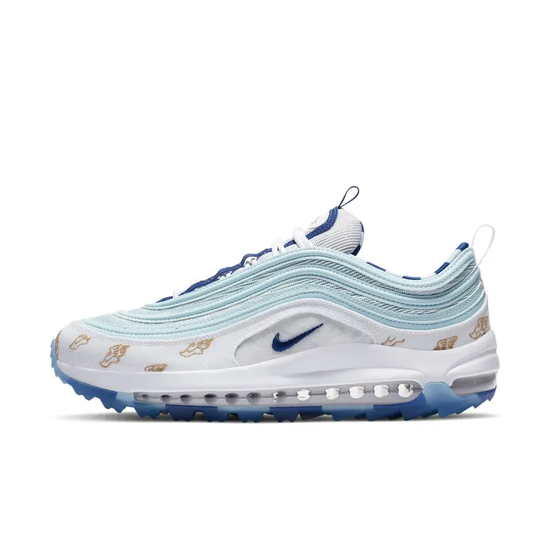 Nike Air Max 97 Golf Wings White/Topaz Mist-Celestial Gold-Deep Royal (CK1220-100)