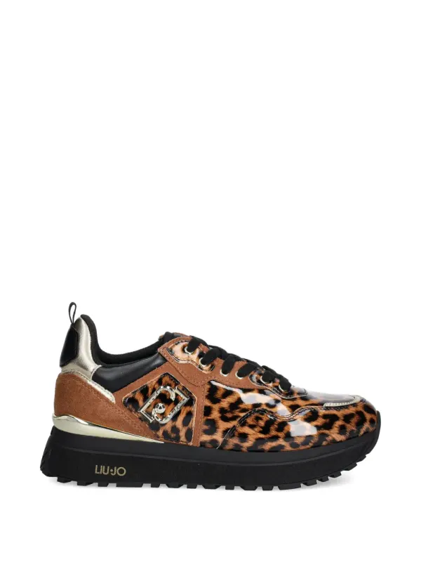 LIU JO Sneakers mit Leoparden-Print – Braun (BF5009EX332)