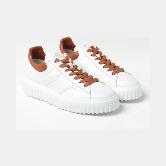 Hogan H-Stripes Leather Sneakers White 1 (HXM6450FC60LE90446)