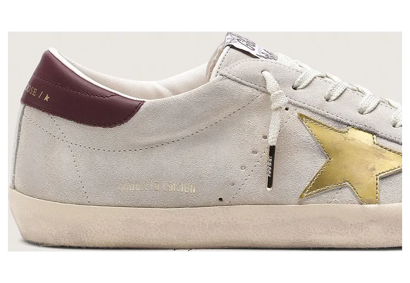 Golden Goose Super-Star Cny In Ivory Suede With Metallic Leather Star And Leather Heel Tab (GWF01002.F008303.15920) (4)
