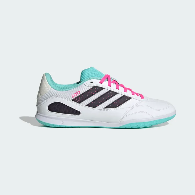 adidas Super Sala Competition 3 Indoor Boots “Cloud White / Aurora Black / Flash Aqua” (JR5397)