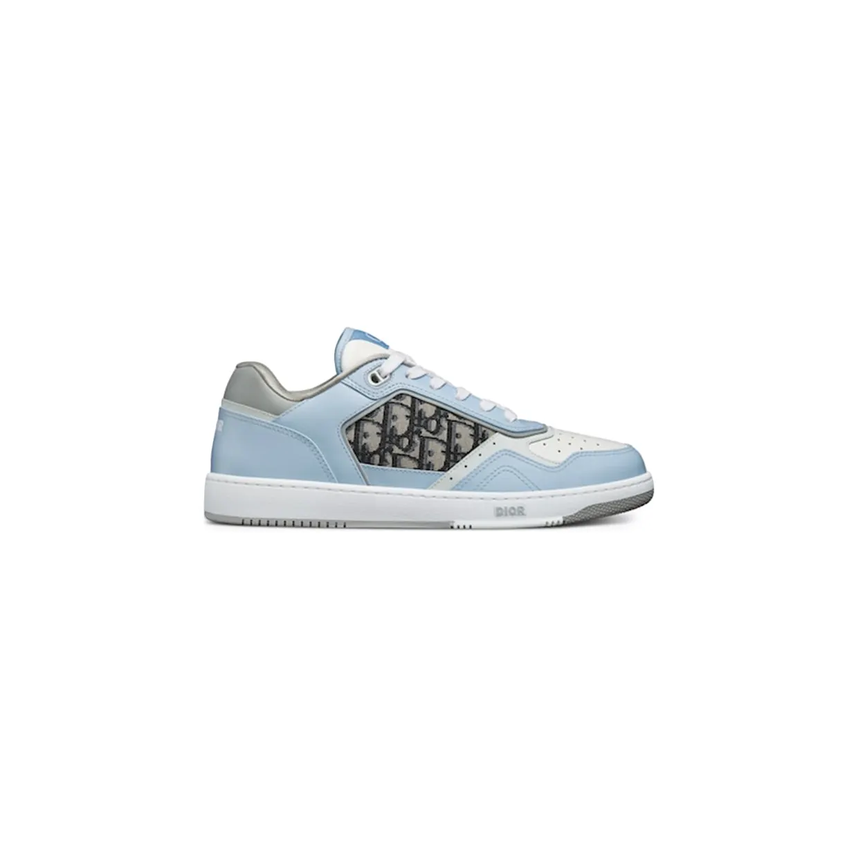 Dior B27 Low Light Blue White and Dior Gray Smooth Calfskin with Beige and Black Dior Oblique Jacquard (3SN272ZIR_H580)