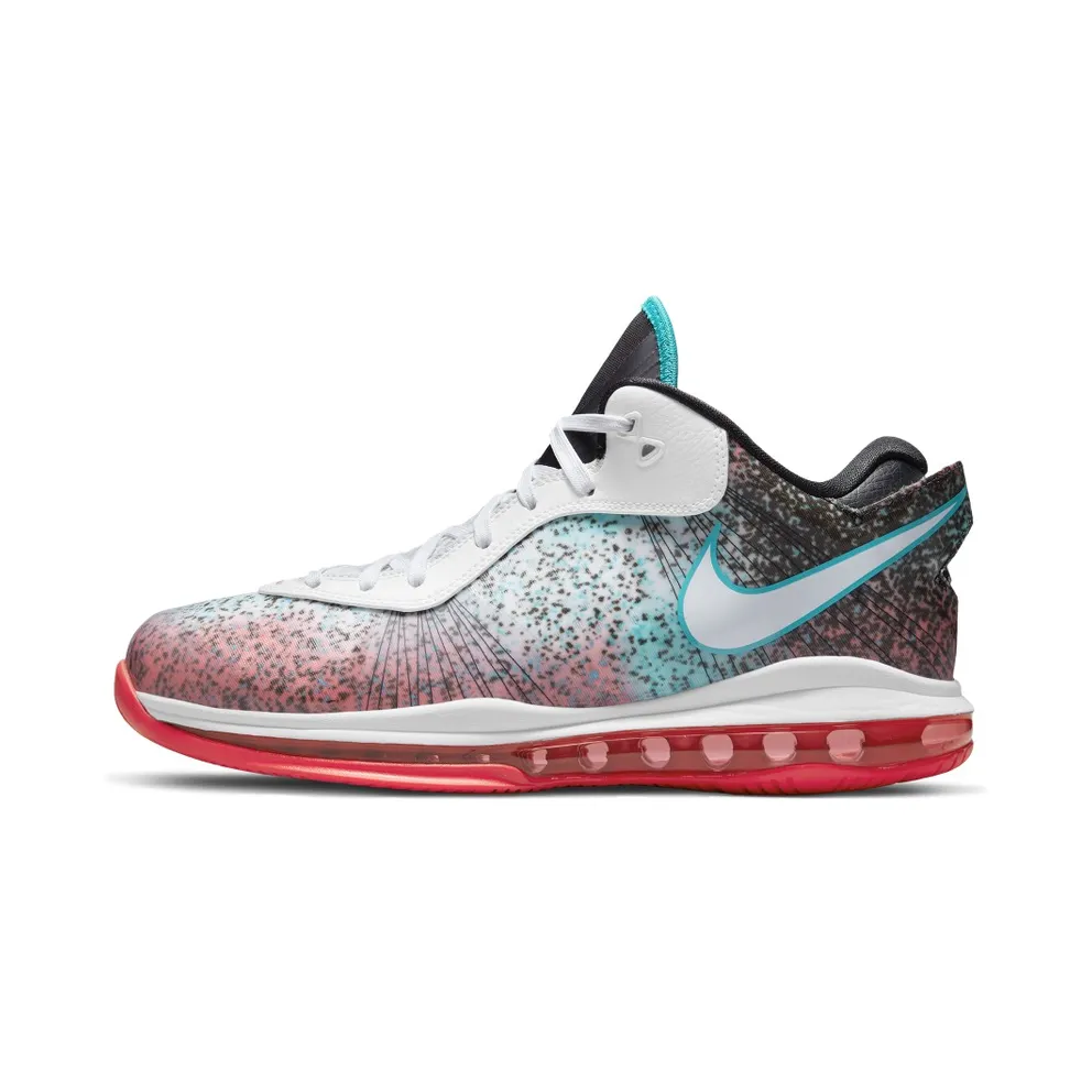 Nike LeBron 8 V2 Low Miami Nights (2021) – “White / Solar Red / Glass Blue / White” (DJ4436-100)