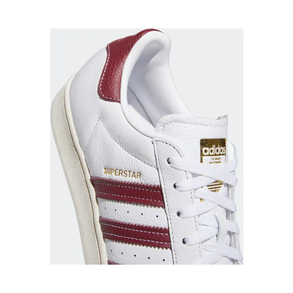 Adidas Superstar Cloud White / Collegiate Burgundy / Gold Foil (GZ1603)