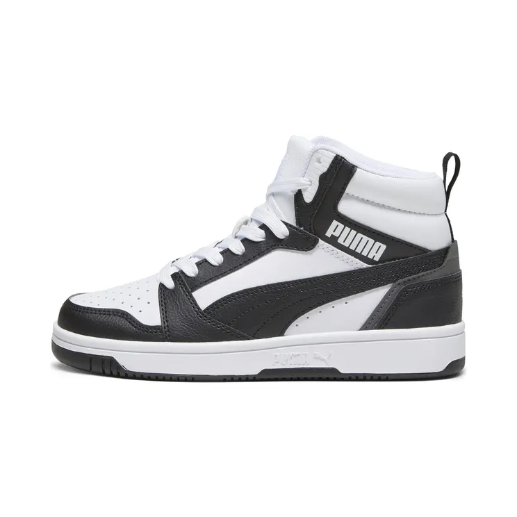 Puma Rebound V6 Mid “Puma White / Puma Black / For All Time Red” (393831_01)