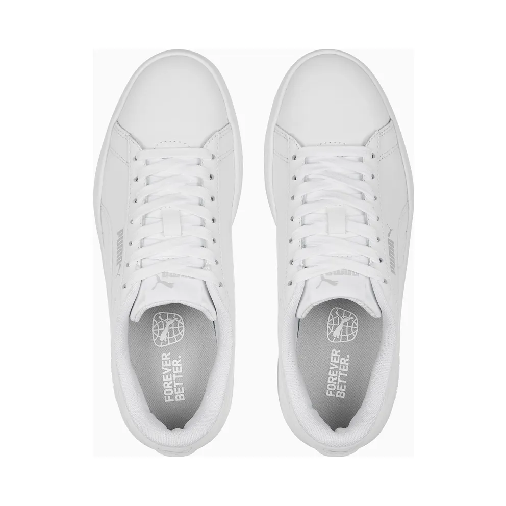 Puma Smash 3.0 Leather Youth White/Grey (392031-02)