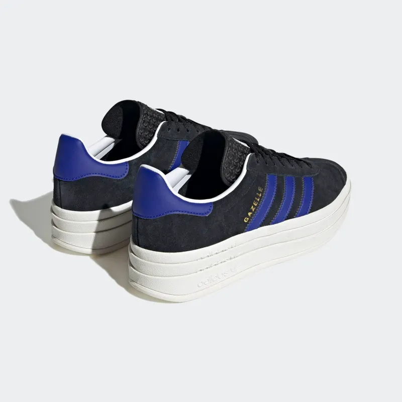 Adidas Gazelle Bold Core Black / Lucid Blue / Gold Metallic (HQ4408)