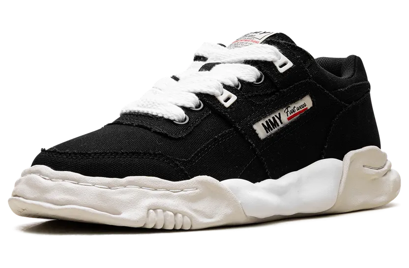 Maison Mihara Yasuhiro Parker OG Sole Cow Canvas Low “BLACK” (A08FW704-BLK) (3)