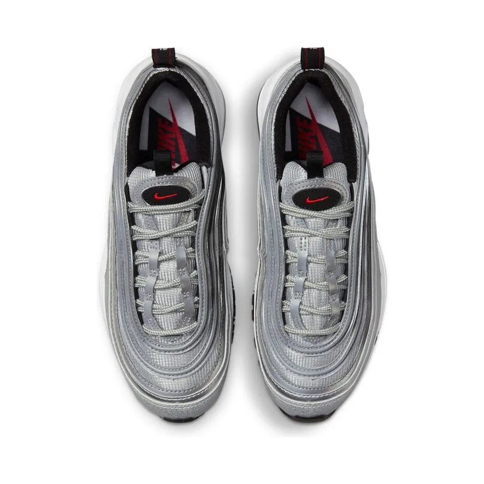 Nike Air Max 97 Silver Bullet 2016/2017 (GS) Metallic Silver/Varsity Red-White-Black (918890-001)