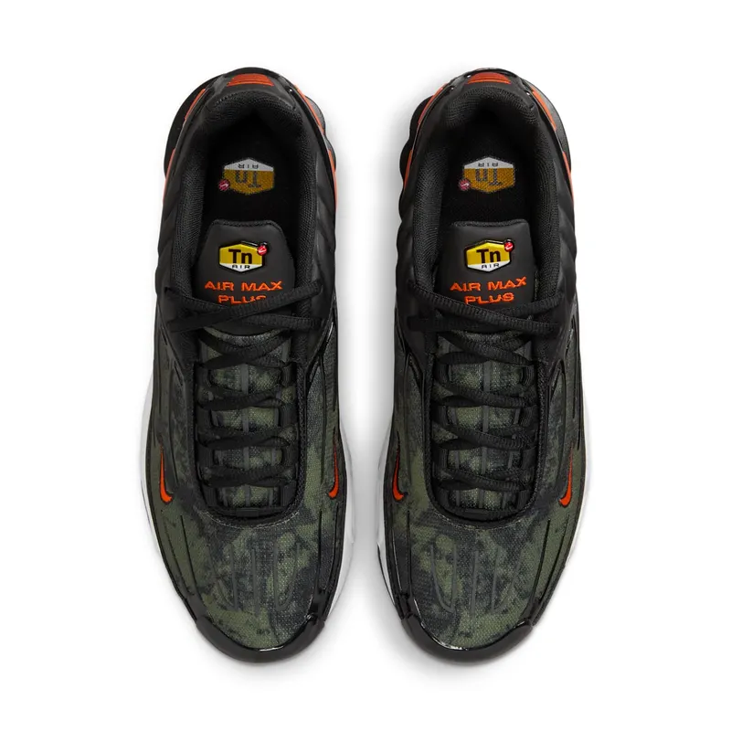 Nike Air Max Plus 3 Camo Medium Olive Safety Orange (FV6914-001)