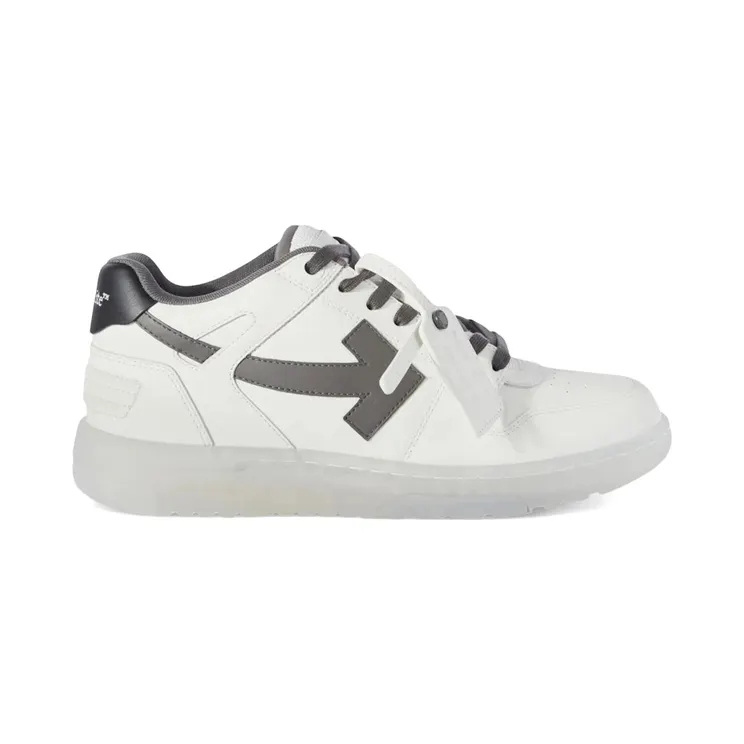 OFF-WHITE Out Of Office OOO Low Tops White Dark Grey Clear Sole (OMIA189S24LEA0100107)