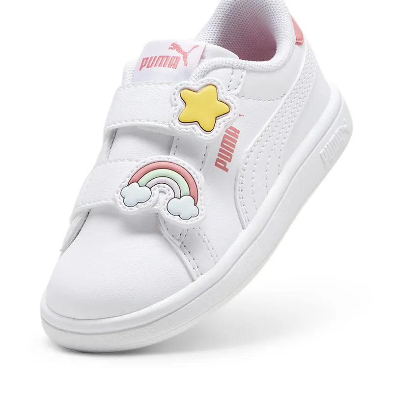 Puma Smash 3.0 Badges “Puma White / Passionfruit” (397287_01)
