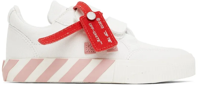 Off-White Kids White & Pink Canvas Vulcanized Low Strap (OGIA003F21FAB0010130)