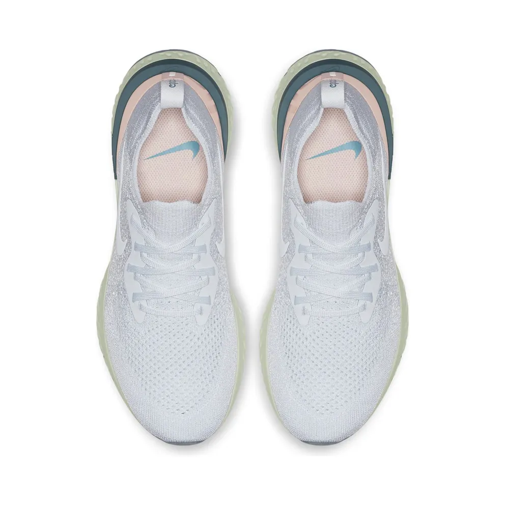 Nike Epic React Flyknit Pure Platinum Celestial Teal (W) Pure Platinum/Particle Beige-Celestial Teal-Pure Platinum (AQ0070-014)