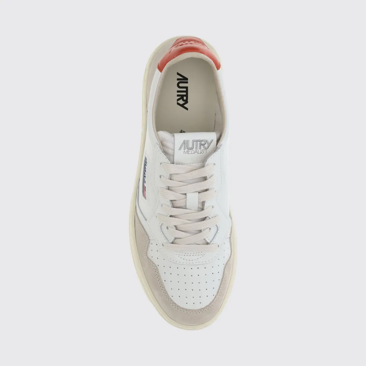 Autry Medalist Low Sneakers in Leather, Suede and Nylon with a Bicolor Design Orange (AULMLS19) (3)