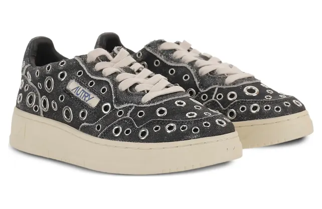 Autry Medalist Low Eyelet-embellished “Black” (AULW TF01) (4)