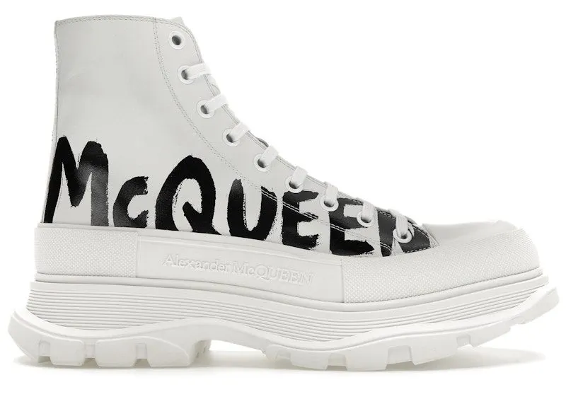 Alexander McQueen Tread Slick Boot Graffiti Optic White (682422WIABD9488)